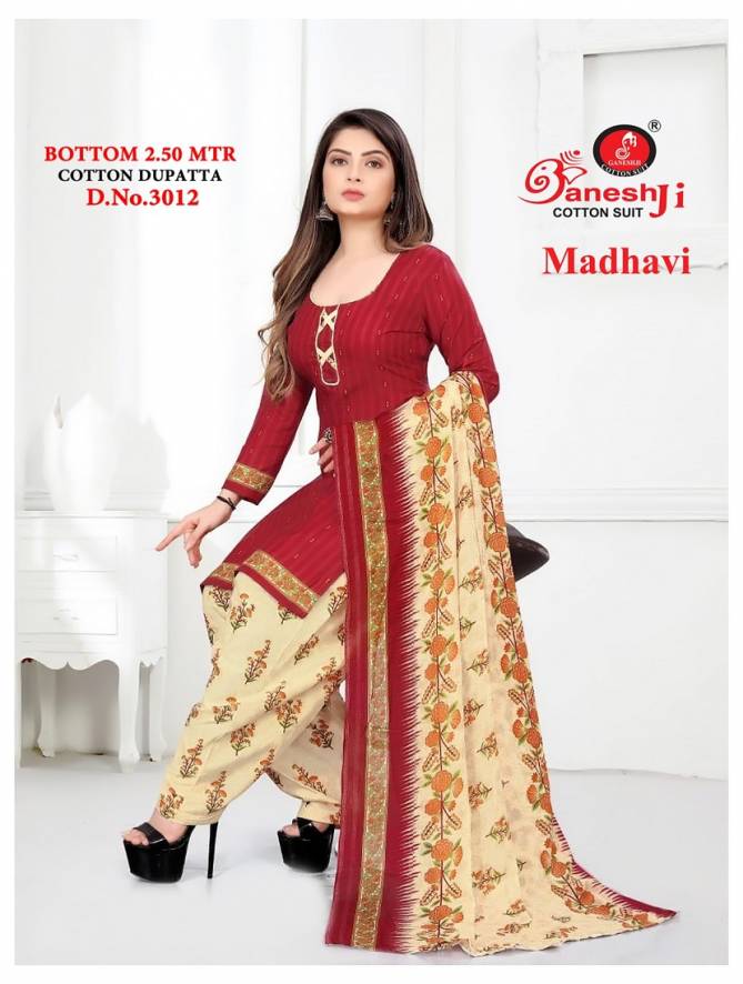 Ganeshji Madhavi 3 Cotton Printed Daily Wear Ready Made Dress Collection